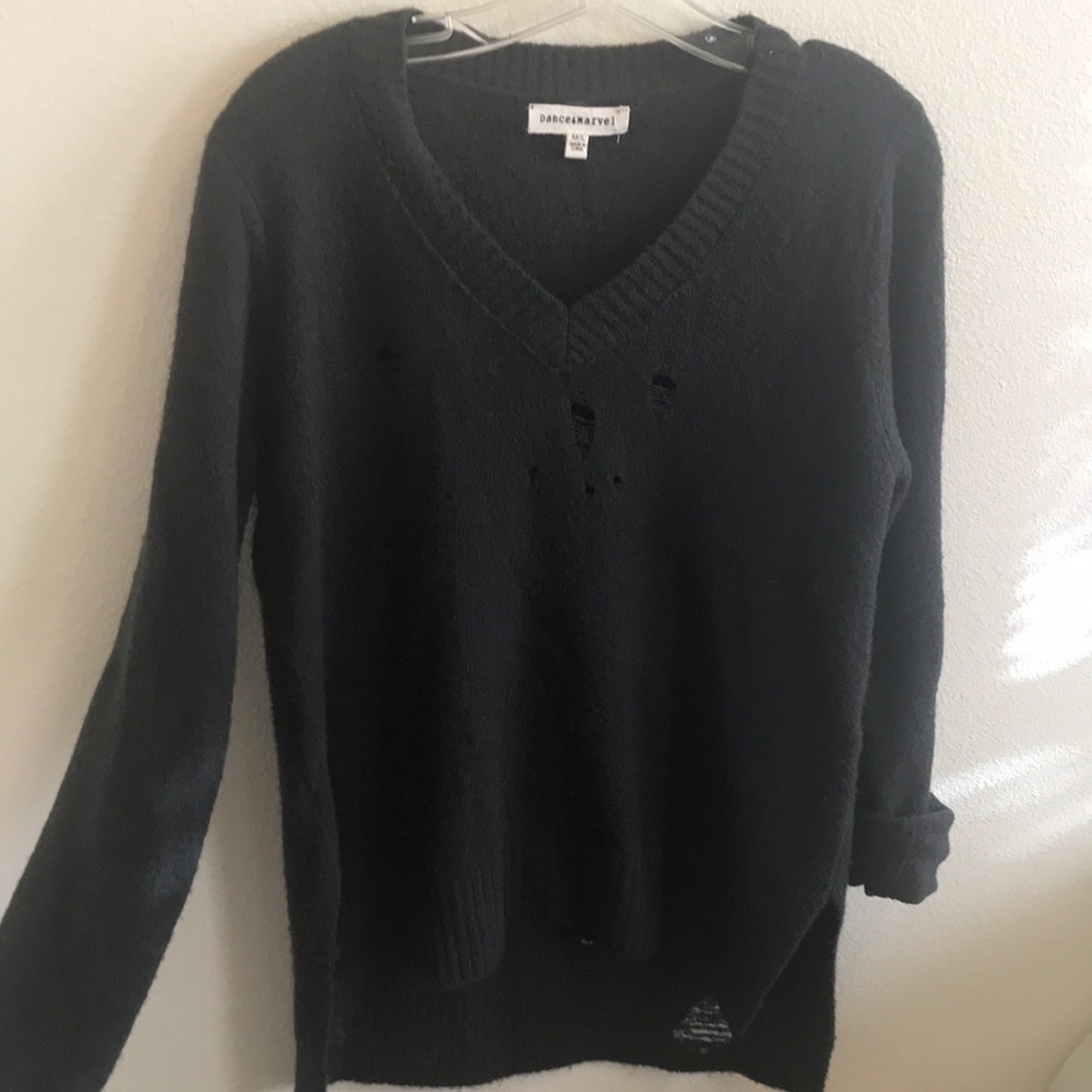 Distressed sweater